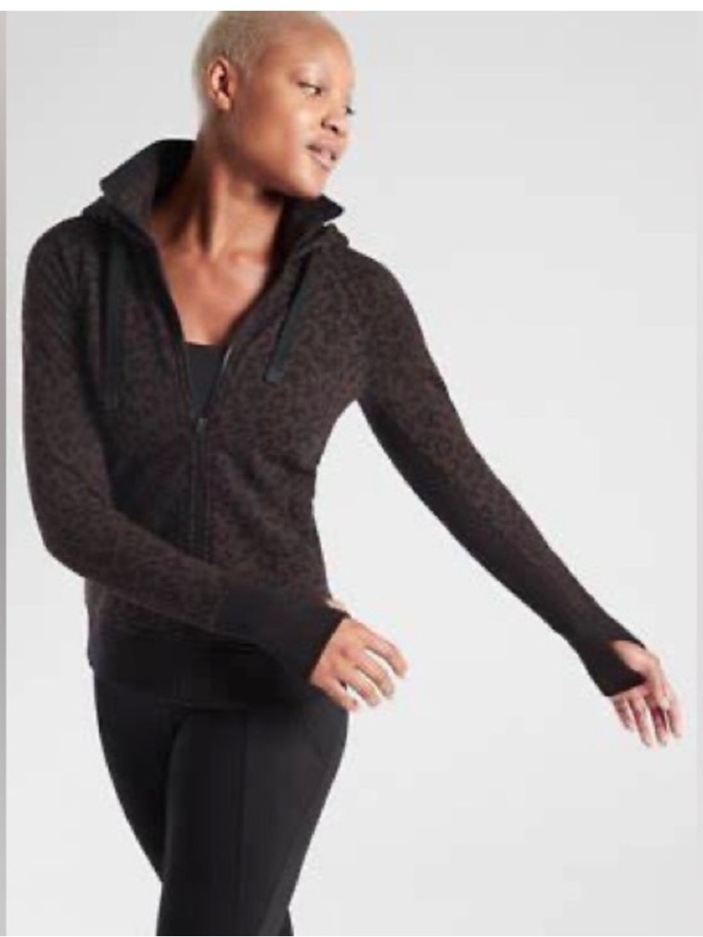Athleta Brown & Black Triumph
Printed Hoodie Size S